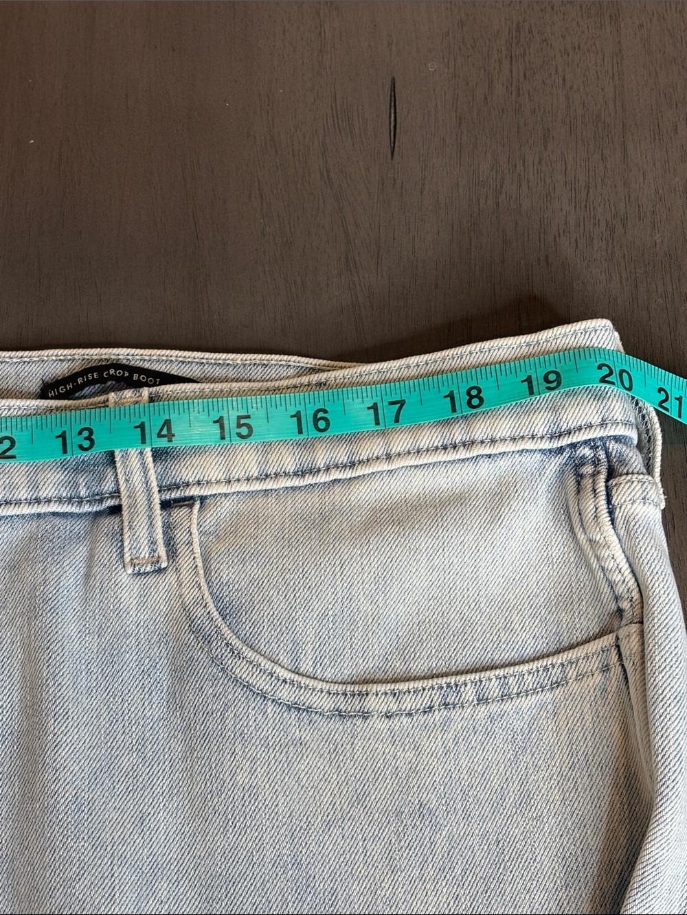 💙 Banana Republic High Rise Crop Bootcut Jeans Women’s 35 Light Wash Stretch 💙 - Picture 7 of 11